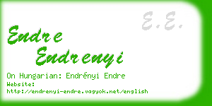 endre endrenyi business card
